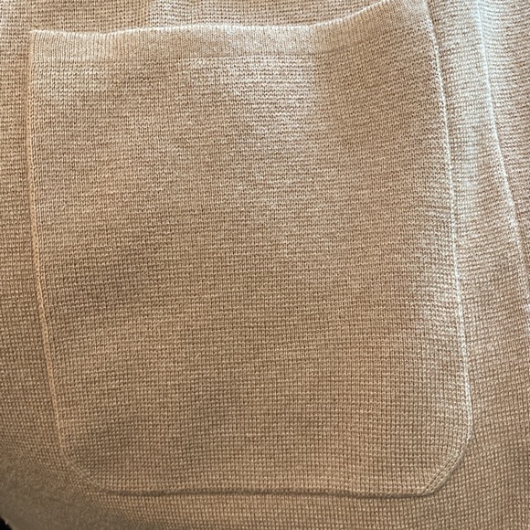 J. Crew 365 Juliette Collarless Wool Open Front Sweater Blazer Khaki Size Small - Picture 9 of 10